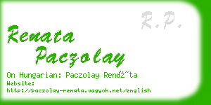 renata paczolay business card